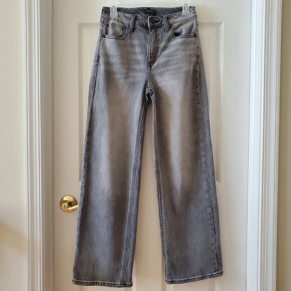 Quince Bella Straight Stretch Relaxed Jeans High Rise Organic Cotton Stonewashed - Picture 7 of 10